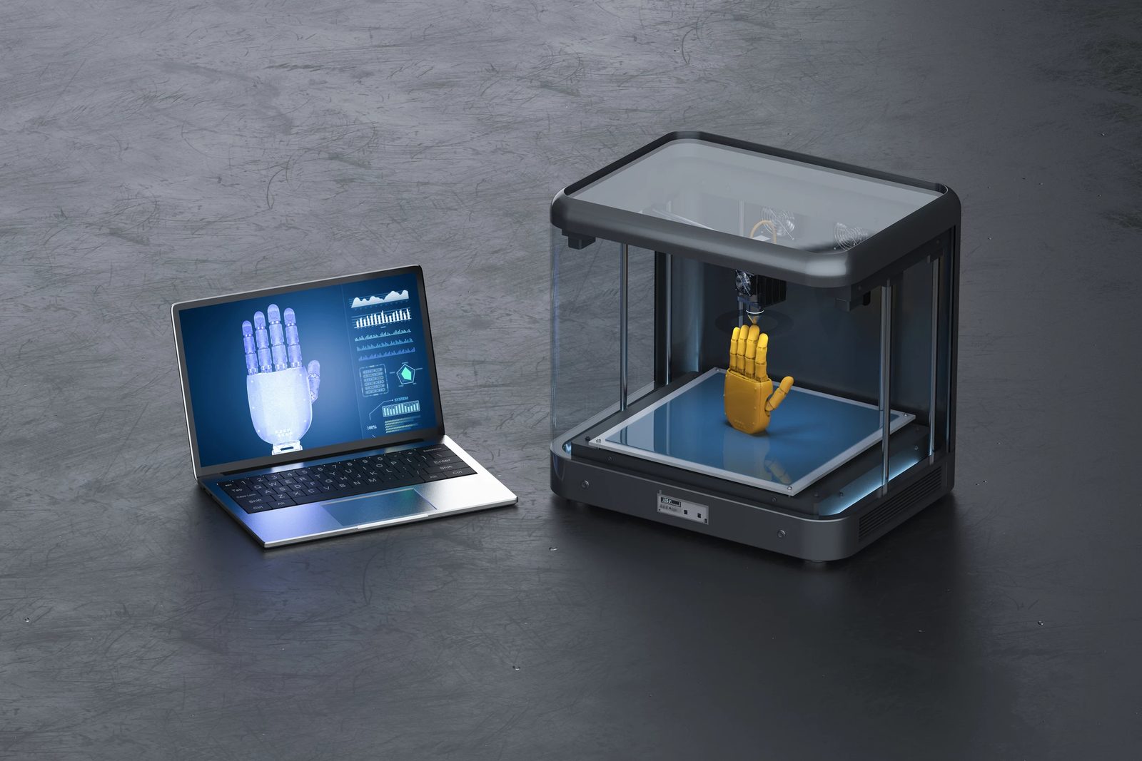 3D yazıcı ve model hazırlama ekranı